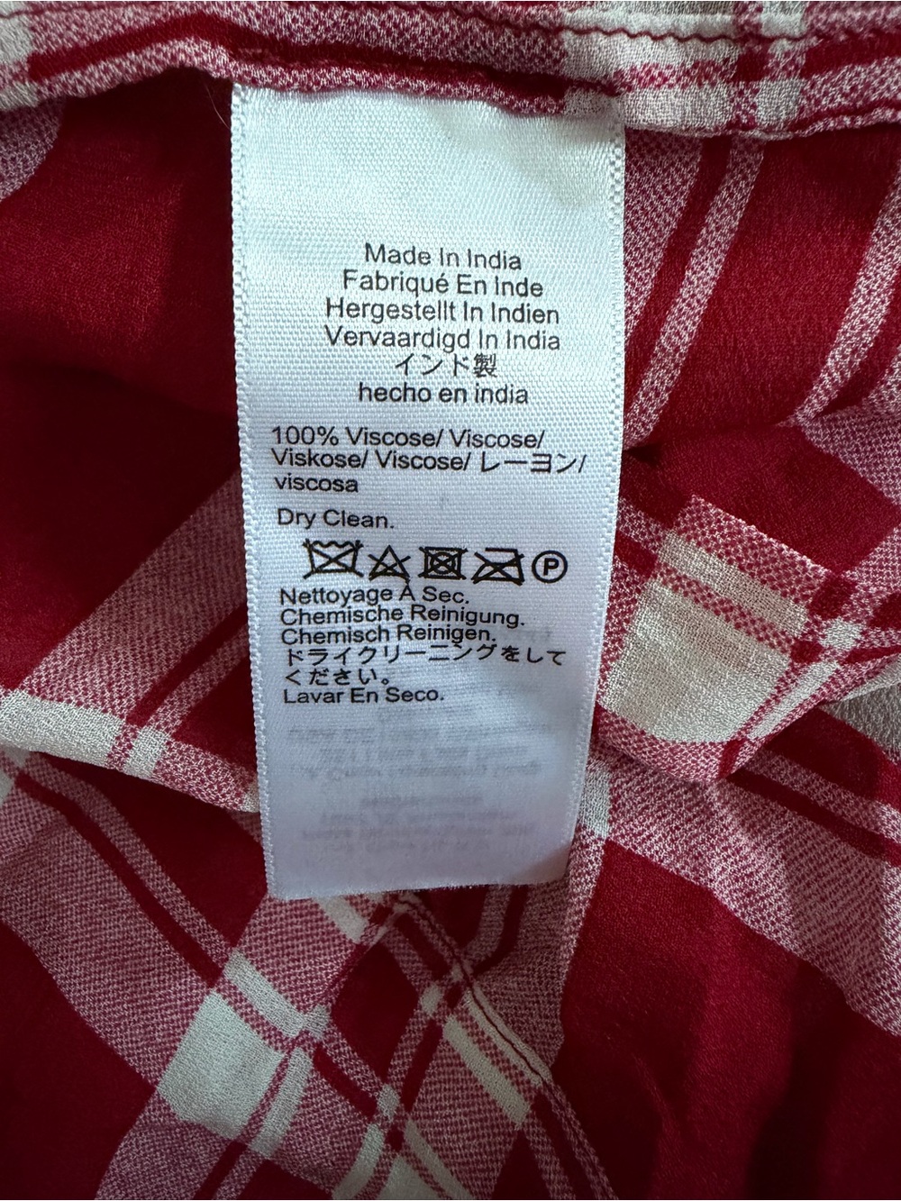 J. Crew Elena shirt-dress in plaid viscose chiffon red fall picnic cottage - Picture 7 of 8